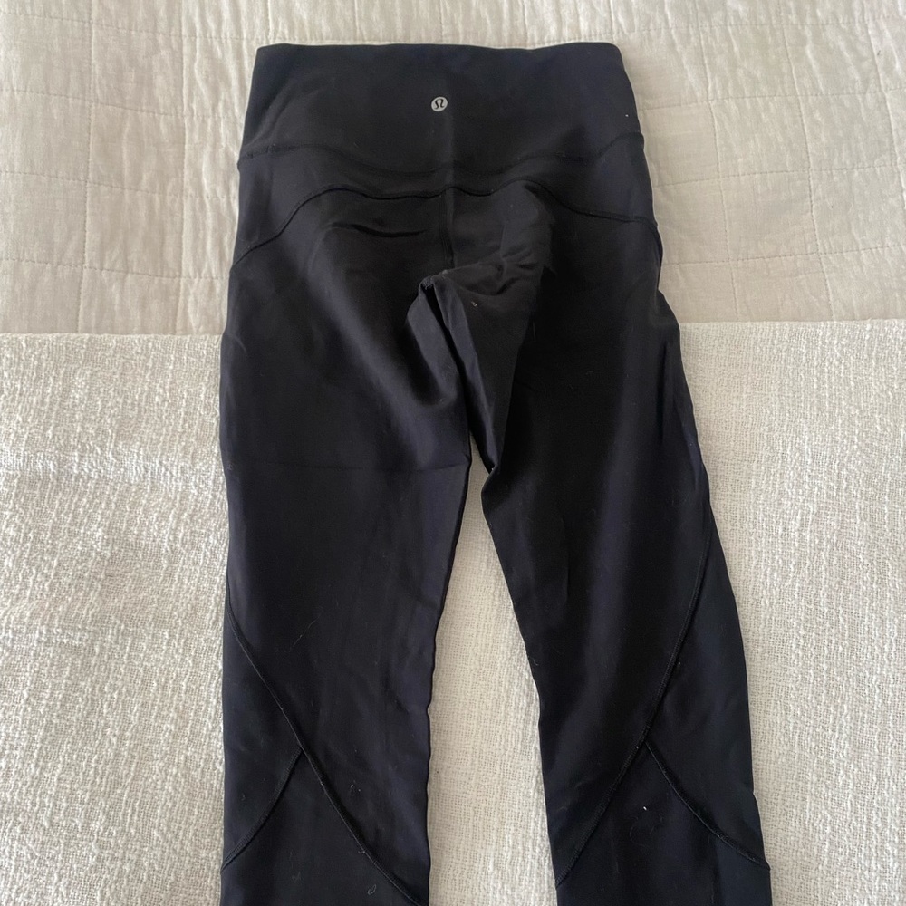 Lululemon In Movement Black Cropped Leggings size 6